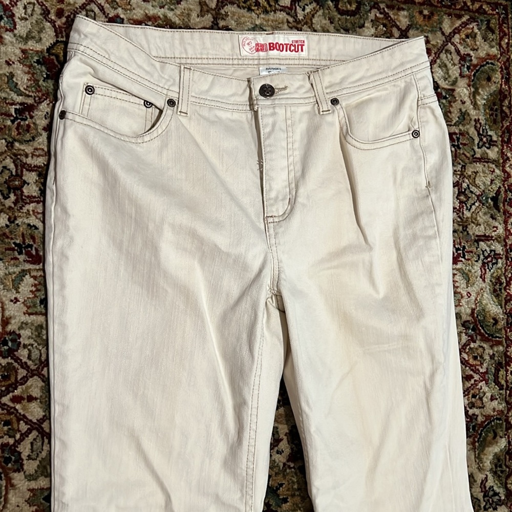 No Boundaries Light Tan Bootcut Jeans Size 8 Medium
